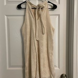 Lace floral halter top dress